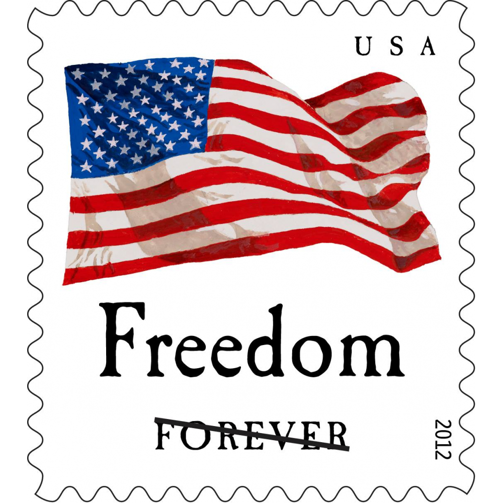 2012 USPS Forever Stamps Four Flags Flag and Equality